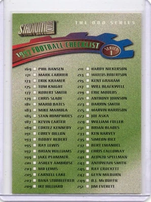 1997 Stadium Club - Checklist #169 - #339 - Image 1 of 2