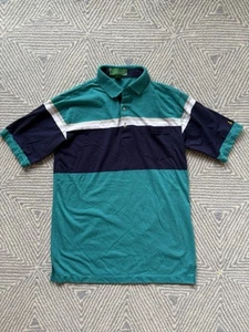 Vintage Grand Slam Single Stitch Polo - Green/Blue/Gray/White - Medium - Picture 1 of 6
