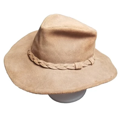 Винтажная ковбойская замшевая кожаная шляпа Minnetonka The Outback для сафари 90-х размер L - Изображение 1 из 4