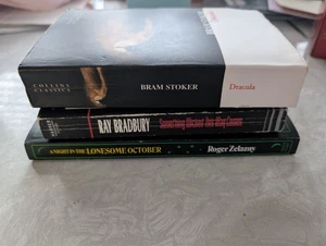 Books: A Night in the Lonesome October, Dracula, Something Wicked This Way Comes - Picture 1 of 4
