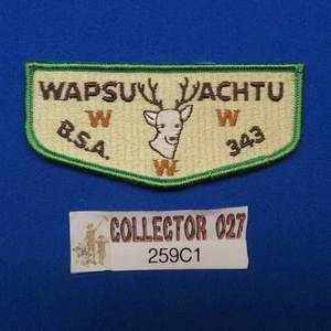 Boy Scout OA Wapsu Achtu Lodge 343 S1 Order Of The Arrow Flap Patch PA 259C1 - Picture 1 of 2
