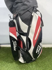 Titleist Cart Bag / weiß schwarz rot + Gurt & Regenschutz /7010 - Bild 1 von 4