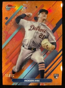 Topps Finest Baseball Jackson Jobe RC 2025 RARO refractor naranja 6/15 # 251 - Imagen 1 de 2