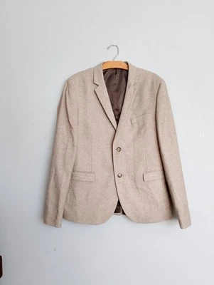 Chaqueta Topman Mezcla Lana Beige 44" Pecho L/XL Blazer Nueva Neutra Inteligente Informal Foto 1 de 4