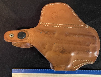 Coldre de couro bronzeado vintage com alça de cinto Desantis B3 #25 - Imagem 1 de 4