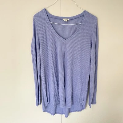 Top térmico tejido gofre cuello en V SUNDANCE para mujer azul periwinkle talla XXL Foto 1 de 4