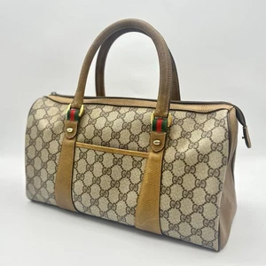 Vintage Gucci Sherry Line Handtasche Boston Bag PVC Leder echt - Bild 1 von 22