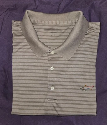 Рубашка для гольфа мужская Greg Norman PlayDry XXL коричневая/хаки теневая полоса - Изображение 1 из 4