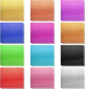 240 Blatt Blattgold Blätter 12 Farben Goldfolie Blatt Mehrfarbig Imitat Go... - Bild 1 von 2