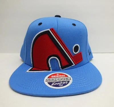 Quebec Nordiques NHL Hockey Snapback Cap Hat  Big Logo Wool Vtg 90s OSFA New NWT - Image 1 of 4