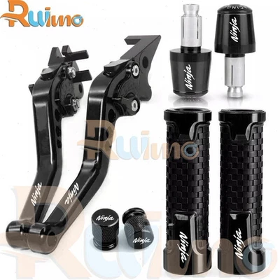 CNC Handle Grips Cap Brake Clutch Levers For KAWASAKI NINJA 400 250R 300R 650R - image 1 of 4