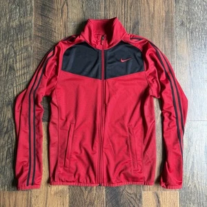 Nike Giacca Uomo Piccola Full Zip Track Rosso Nero Pannelli Rete Atletica Retrò - Foto 1 di 5