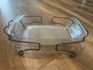 PRINCESS HOUSE FANTASIA Crystal 531 Large Lasagna Baking Dish 13.5" x 8.5" - Picture 1 of 10