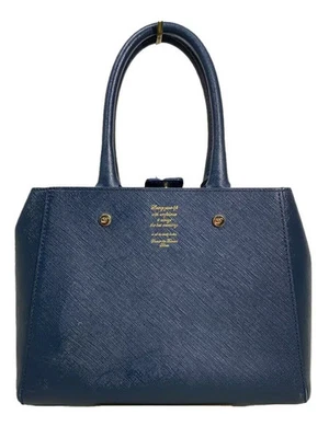 Bolso de Hombro Samantha Thavasa DELUXE Cuero Sintético NVY Color Sólido Foto 1 de 4