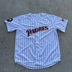 San Diego Padres Baseball Jersey Adult L White Pin StripTrevor Hoffman #51 - Picture 1 of 8