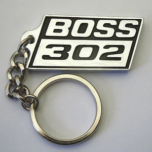 BOSS 302 Keychain Key Chain Black Chrome, Brand New, suit Mustang Ford pony Fans - Bild 1 von 2