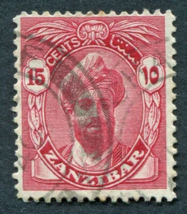 ZANZIBAR 1936 15c carmine-red SG312 used NG Sultan Khalifa bin Harub #C02 - Picture 1 of 1