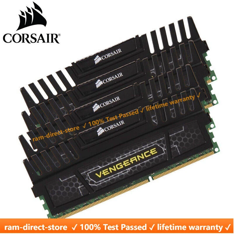 Corsair Vengeance 32GB 16GB 8GB DDR3 1866MHz 1600MHz CL10 Desktop Memory RAM LOT - Image 1 of 4