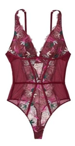 $100 VICTORIAS SECRET VERY SEXY FLORAL EMBROIDERED LACE TEDDY XS S M L XL NWT - Picture 1 of 3