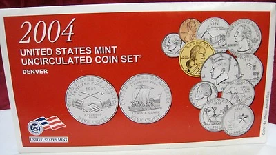 2004 DENVER US MINT UNCIRCULATED COIN SET  11 COINS - Image 1 of 2