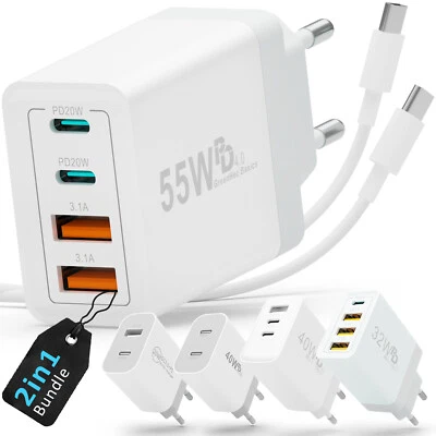 GREENHEC USB-C Ladegerät Charger Adapter Netzteil Stecker für apple iphone samsung Xiaomi