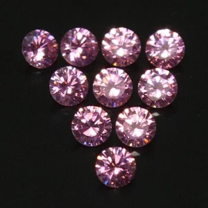 3.25 mm Round Brilliant Lot DE Color VVS1 Excellent Pink Loose Diamond 10 Pcs - Picture 1 of 8