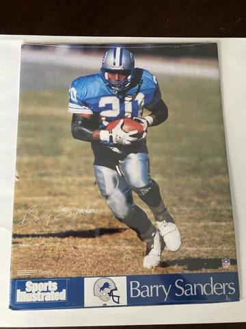 VINTAGE BARRY SANDERS 6236 SEALED SPORTS ILLUSTRATED 16X20 POSTER UNOPENED Cover