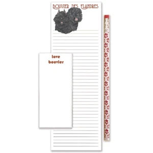 Bouvier des Flandres To Do List Magnetic Shopping Pad Notepad & Pencil Gift Set - Picture 1 of 1