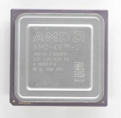 Socket 7 CPU - AMD K6-2 300MHz - AMD-K6-2/300AFR - TESTED - Image 1 of 2