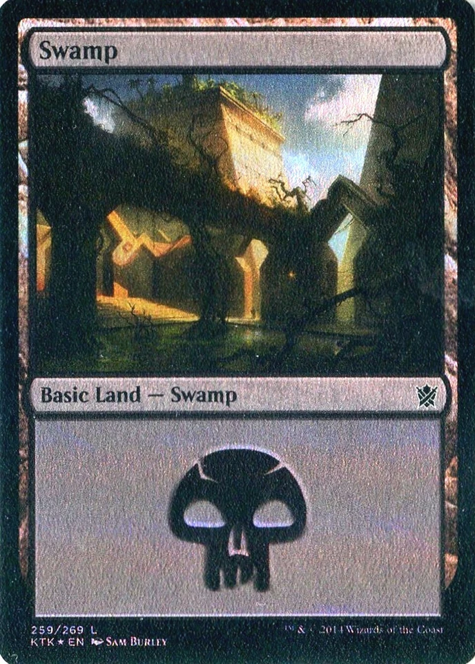 MTG - Khans of Tarkir - Swamp #259 - Foil - Various conditions - Image 1 of 1