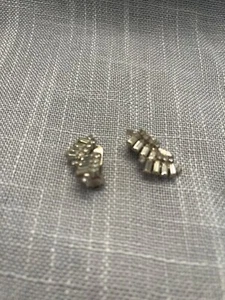 Vintage LA REL signierte klare Strass runde Baguette Clip-On Ohrringe groß - Bild 1 von 3