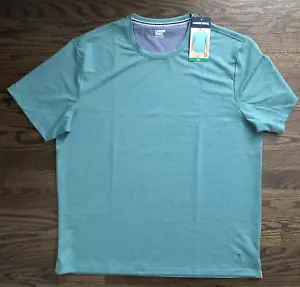 Lands End XL Short Sleeve Tee Classic Fit 4-Way Stretch Green 1779684 New W Tag - Picture 1 of 23
