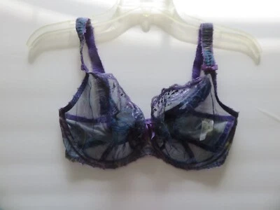 (C-058) Freya подпись погружения фиолетовый кружевной бюстгальтер на косточках размер us30FF - Изображение 1 из 4