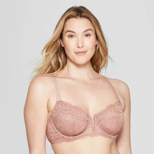 Women's Unlined Balconette Bra - Auden Mauve (Pink) 32D - Picture 1 of 8