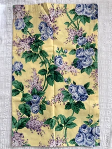 Rare New Longaberger Bath SHOWER CURTAIN Yellow Vine Lilac Rose Out of Pkg - Picture 1 of 5