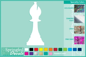 BISHOP Chess Piece #1 cut vinyl decal car truck window sticker Chess Game - Picture 1 of 1
