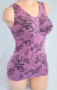 ♥Schlankstütz Leicht-Top ROSÈ*PAISLEY DESIGN * XXL 50/52 SK1 ♥ - Picture 1 of 6