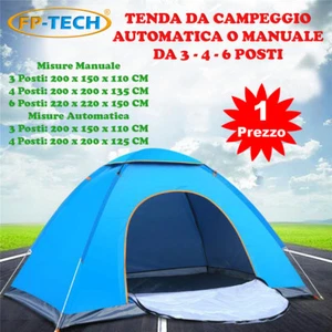 TENDA DA CAMPEGGIO 3 4 6 POSTI PERSONE CANADESE AUTOMATICA IGLOO GAZEBO SACCA - Foto 1 di 12