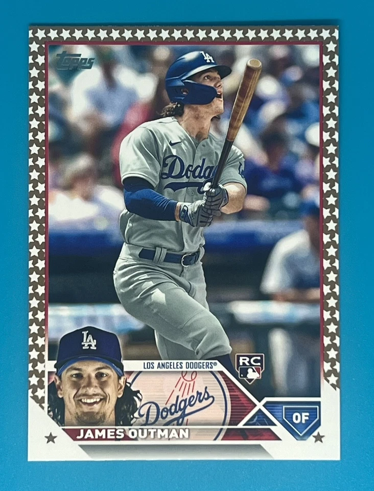 2023 Topps Complete Set Gold Star #395 James Outman Dodgers Rookie - Image 1 of 2
