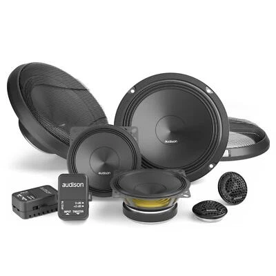 Audison Prima APK 163 6.5" Woofer 4" Mid 1" Tweeter Component Speakers 125w RMS - Image 1 of 4
