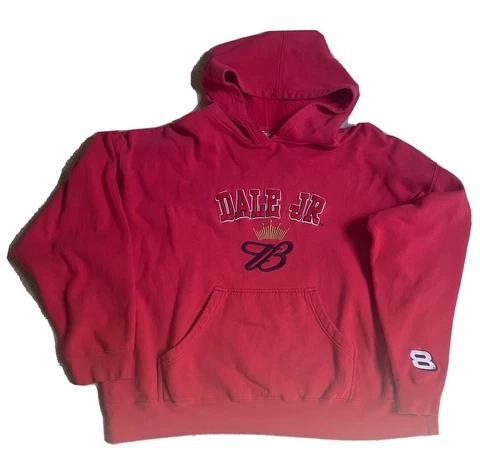 Dale Jr Budweiser Hoodie XL Winner’s Circle Red Embroidered nascar vtg Cover