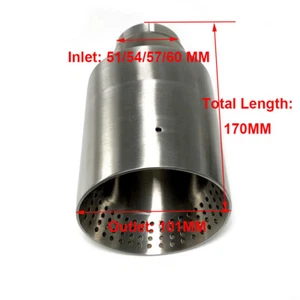 Matte/Glossy/Black Stainless Steel Universal Pipe Exhaust Tip TailPipe Out:101mm - Foto 1 di 12