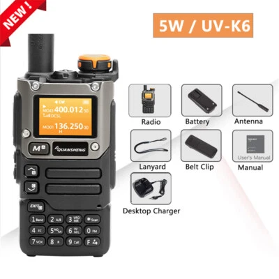 Quansheng UV-K6 Walkie Talkie 5W Radio Type C Charge U/VHF Two Way Radio K5-8 - Image 1 of 4