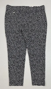 Alfani Plus Size 18W Dark Navy White Polka Square Skinny Tummy Control Pants NWT - Picture 1 of 11