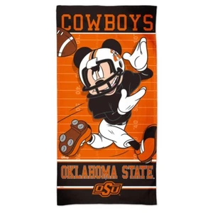 OKLAHOMA STATE COWBOYS FOOTBALL MICKEY MOUSE 30"X60" SPECTRA BEACH TOWEL NEW - Picture 1 of 1