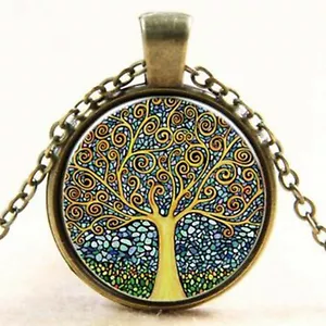 Collana con ciondolo gemma del tempo L'albero della vita - Foto 1 di 6