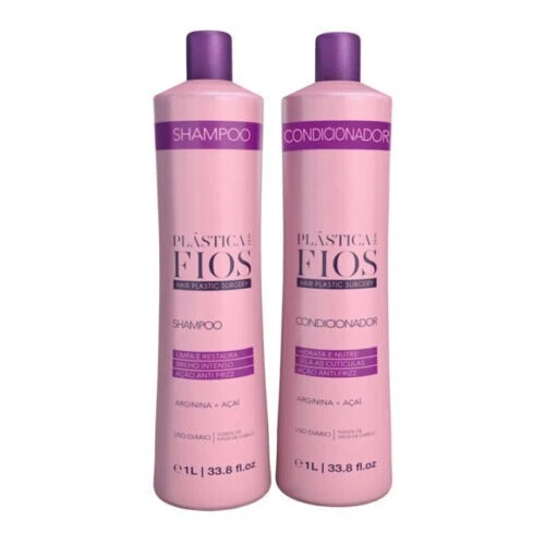 Cadiveu Plastica dos Fios Shampoo and Conditioner Home Care Kit 34oz 1L Exp 2027 - Image 1 of 1