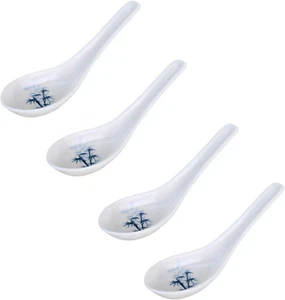 Japanbargain 2323, Soup Spoons Chinese Wonton Soup Spoons Japanese Miso Soup Spo - Picture 1 of 12