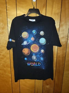 Ringling Brothers Circus Shirt LARGE Short Sleeve BLACK Planets Outer Space D4 - Picture 1 of 5