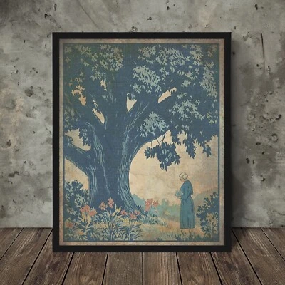 Vintage TREE FLOWER GRIEF Wall Art, Botanical Genealogy Poster, Nature Decor - Image 1 of 4